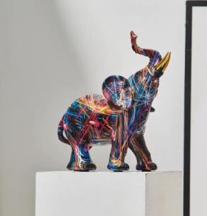 Chromapachy Graffiti Colorful Elephant Sculpture