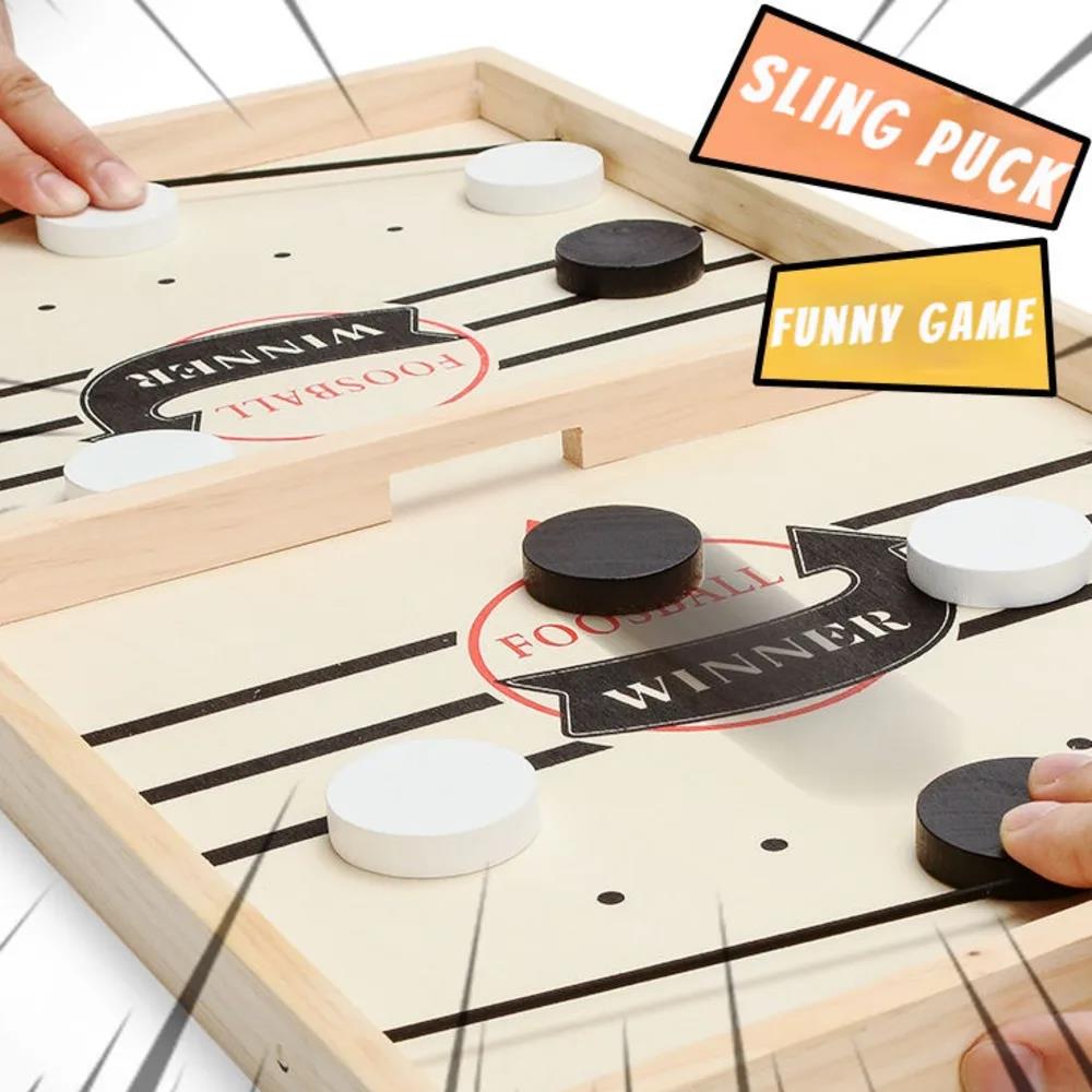 Fast Sling Puck Board Game Table Hockey Foosball Winner Interactive Toys