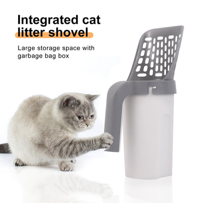 Cat Litter Shovel One-Piece Filters Removable Portable Litter Scoop