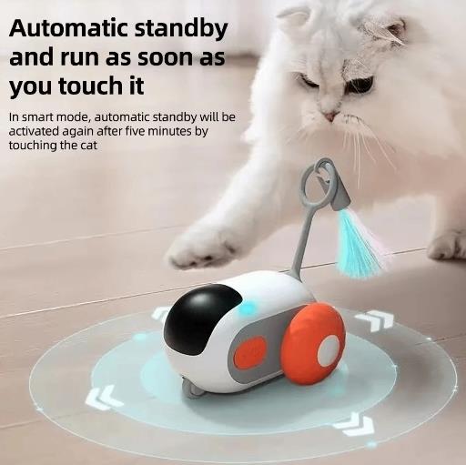 Smart Cat Toy Car Interactive Cat Toy Ball Automatic Rolling Remote Control Toy Car