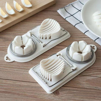 Egg Slicer Household Stainless Steel Egg Cutter 2-in -1 Songhua Egg Cutting Preserved Egg Cutting Artifact Splitter