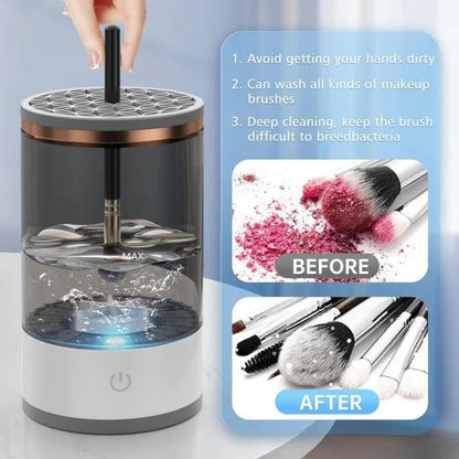 USB direct plug automatic makeup brush cleaner lazy electric cleaning and drying two in one