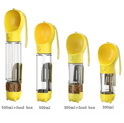 3 in1 Dog Water Bottle Portable Food Feeder