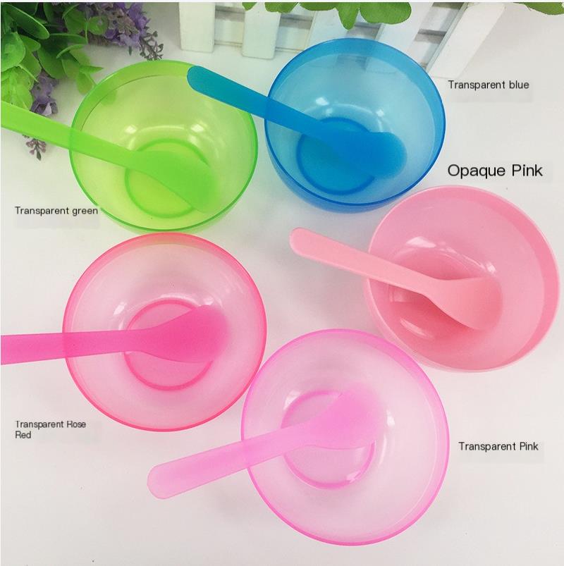 Transparent Mask Bowl suit plastic mask stick mask bowl DIY beauty makeup mask tool stirring rod