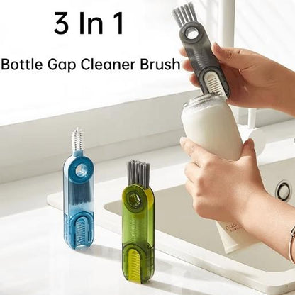 3 In 1 Bottle Gap Cleaner Brush Multifunctional Cup Cleaning Brushes