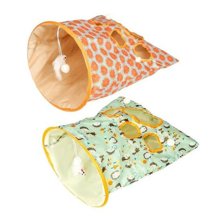 Collapsible Cat Cave Tunnel Interactive Pet Cat Tunnel Tube Crinkle Paper Cat Toy