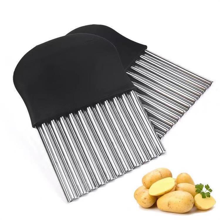 Stainless Steel Spike Potato Knife Wave Knife Creative Cutter Kitchen Tools French Fries Cutter Deep Corrugated