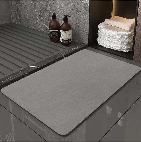 Nordic simple solid color technical cloth bathroom absorbent floor mat