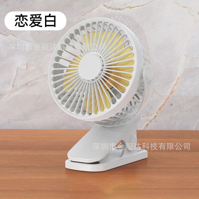 New cat claw brushless clip fan mini silent portable dormitory stroller USB rechargeable small fan