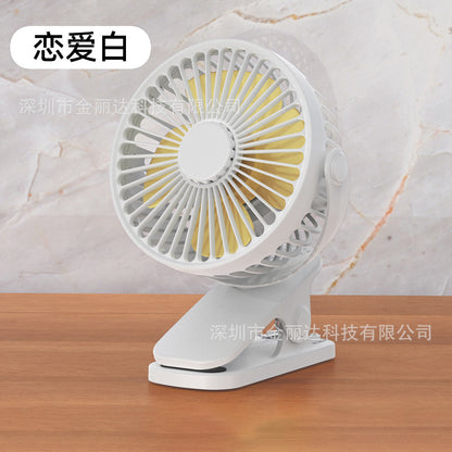 New cat claw brushless clip fan mini silent portable dormitory stroller USB rechargeable small fan