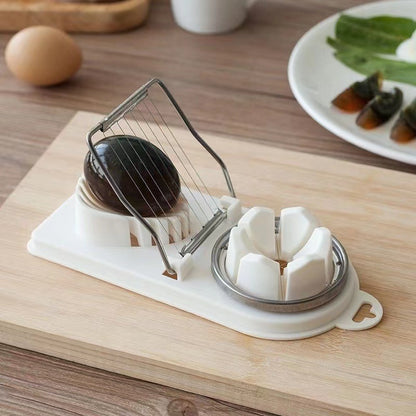 Egg Slicer Household Stainless Steel Egg Cutter 2-in -1 Songhua Egg Cutting Preserved Egg Cutting Artifact Splitter