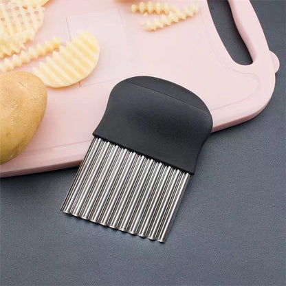 Stainless Steel Spike Potato Knife Wave Knife Creative Cutter Kitchen Tools French Fries Cutter Deep Corrugated