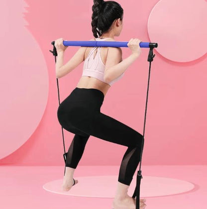 Pilates Exercise Stick Fitness Yoga Resistance Bands