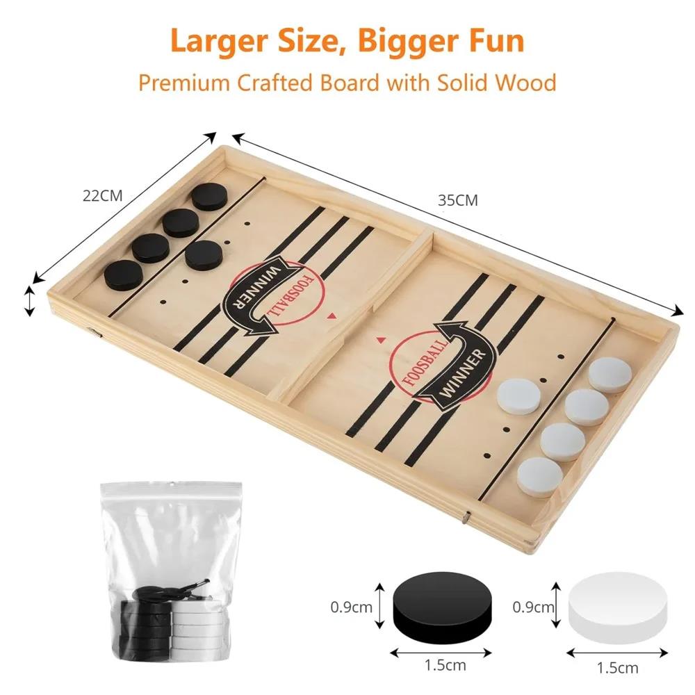 Fast Sling Puck Board Game Table Hockey Foosball Winner Interactive Toys