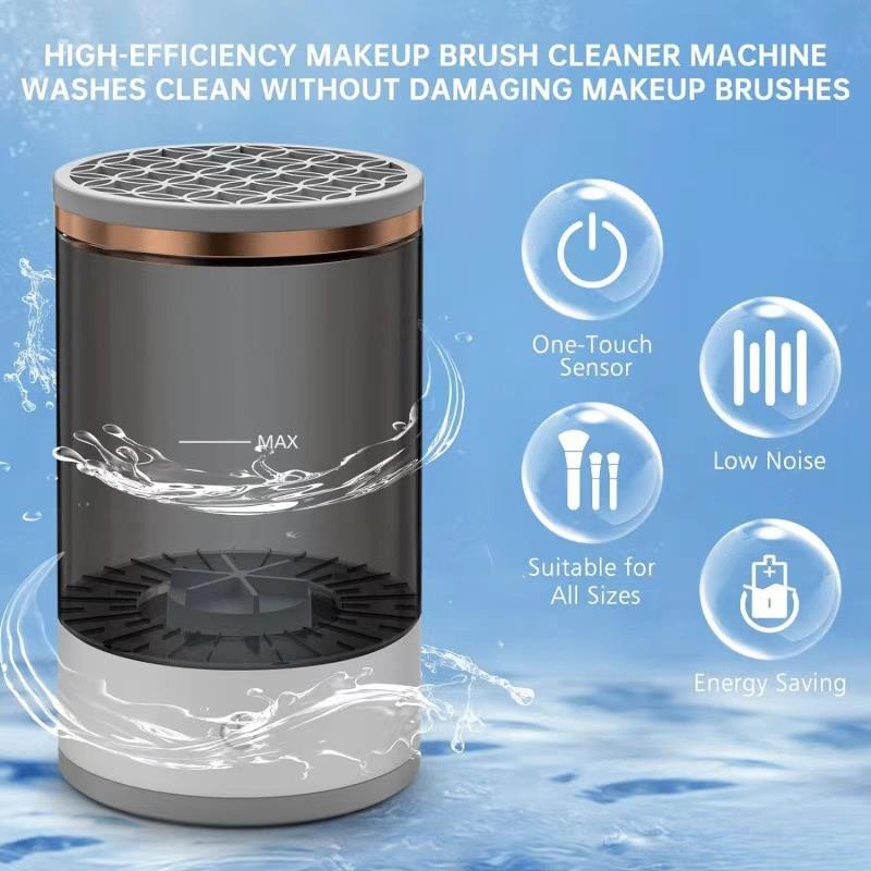 USB direct plug automatic makeup brush cleaner lazy electric cleaning and drying two in one