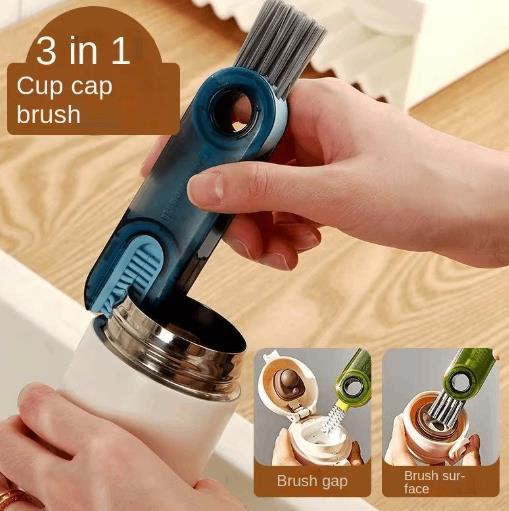 3 In 1 Bottle Gap Cleaner Brush Multifunctional Cup Cleaning Brushes