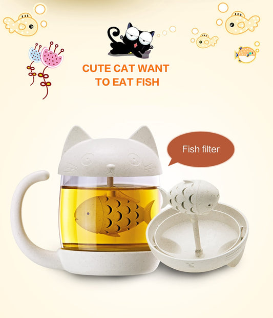 Creative New Tea Strainer Cat Tea Infuser Cup Mug