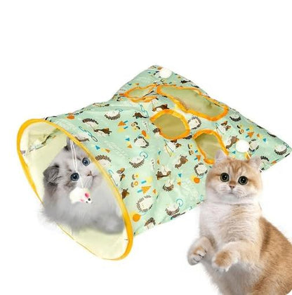 Collapsible Cat Cave Tunnel Interactive Pet Cat Tunnel Tube Crinkle Paper Cat Toy