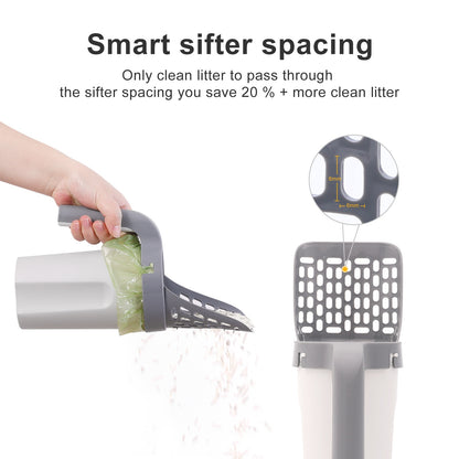 Cat Litter Shovel One-Piece Filters Removable Portable Litter Scoop