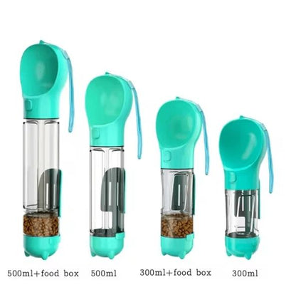 3 in1 Dog Water Bottle Portable Food Feeder