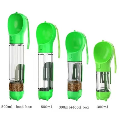 3 in1 Dog Water Bottle Portable Food Feeder