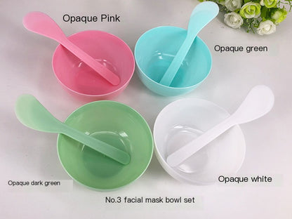 Transparent Mask Bowl suit plastic mask stick mask bowl DIY beauty makeup mask tool stirring rod