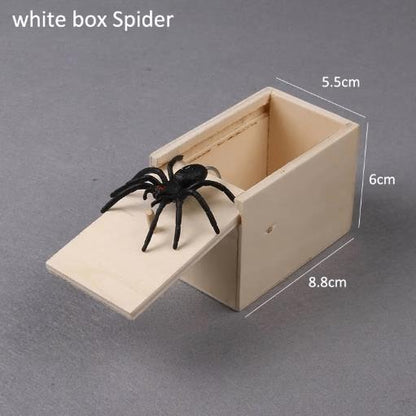 Wooden Prank Scare Toy Box Spider Box